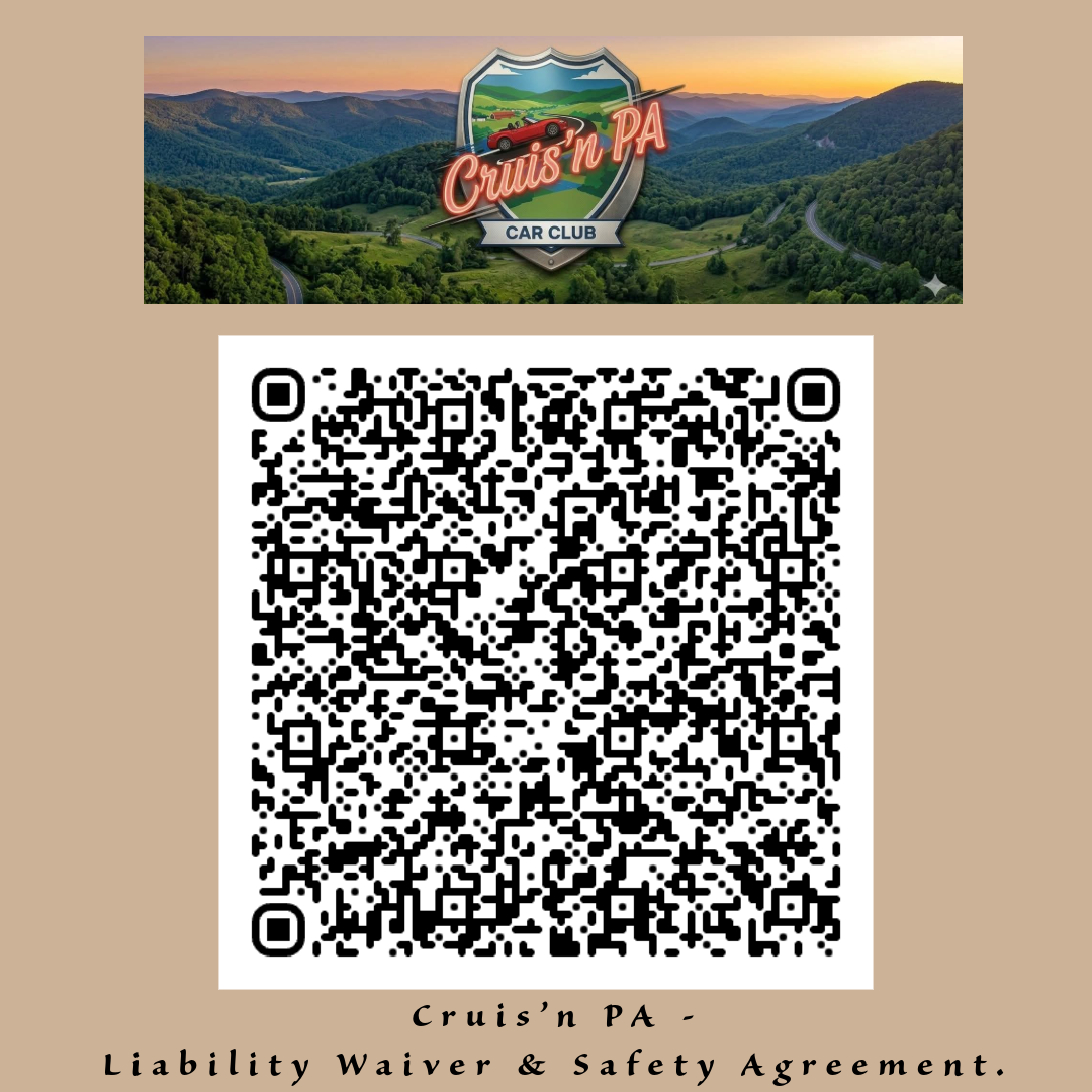 Cruis'n PA liability waiver and safety agreement QR code